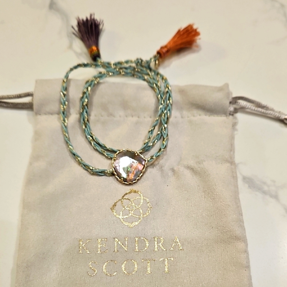 Kendra Scott Teal and Gold Rope Bracelet